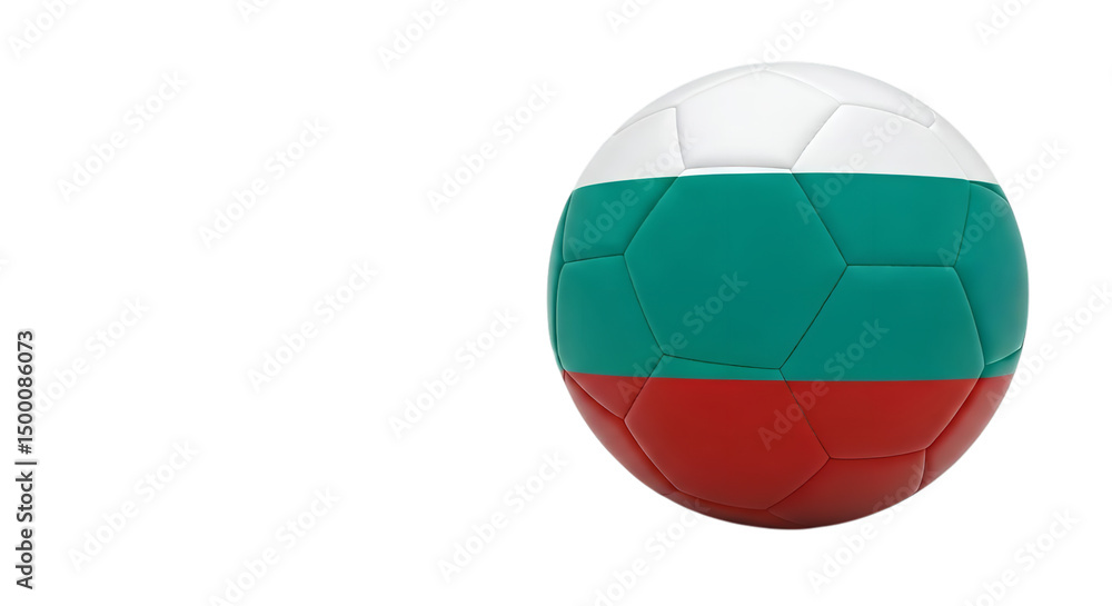 A soccer ball with bulgarian flag colors on a black background in a studio shot with soft lighting A soccer ball with bulgarian flag colors on a black background in a studio shot with soft lighting