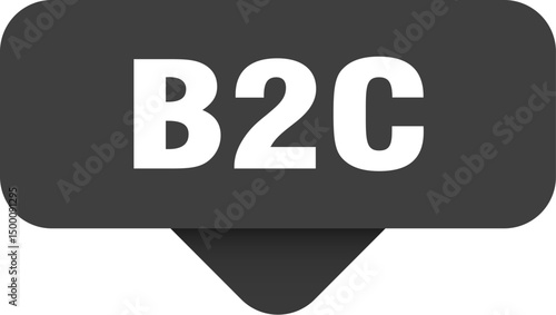 b2c sticker. b2c sign on transparent background