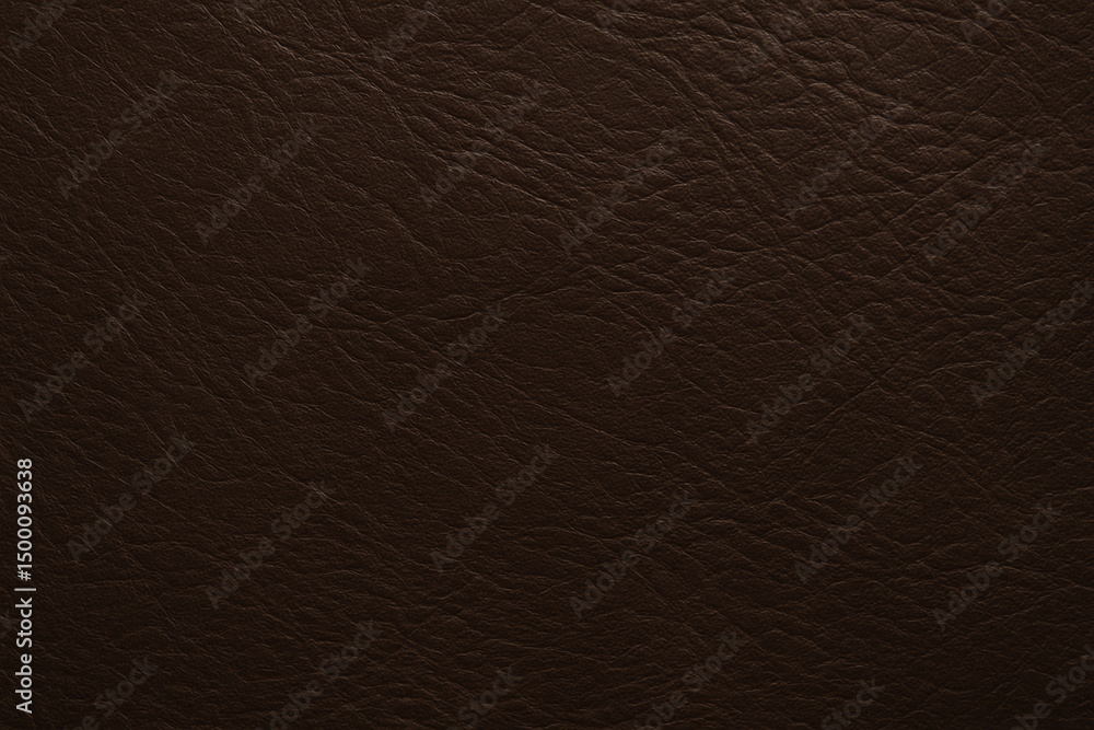 Fototapeta premium A close-up of textured brown leather conveys a sense of durability and elegance, ideal for design projects requiring a sophisticated touch or a warm, inviting atmosphere.