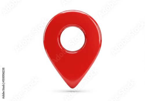 Free Download 3D Illustration of Red map pointer indicating location isolated on white background - GFXLoad