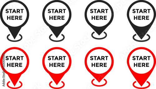 start here with map icon set. Location pin. perfect for maps. position symbol