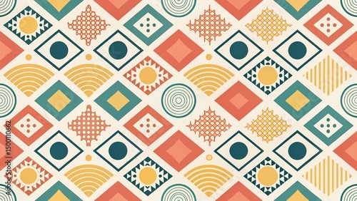 Abstract Geometric Symbol Pattern