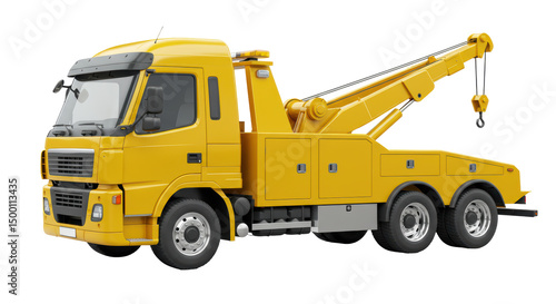 Isolated Yellow Tow Truck