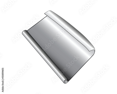 vector design of a silvery gray stainless steel coil