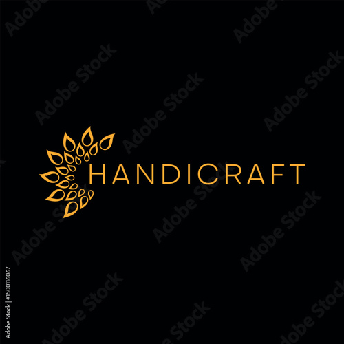 handicraft decoration store logo design vector