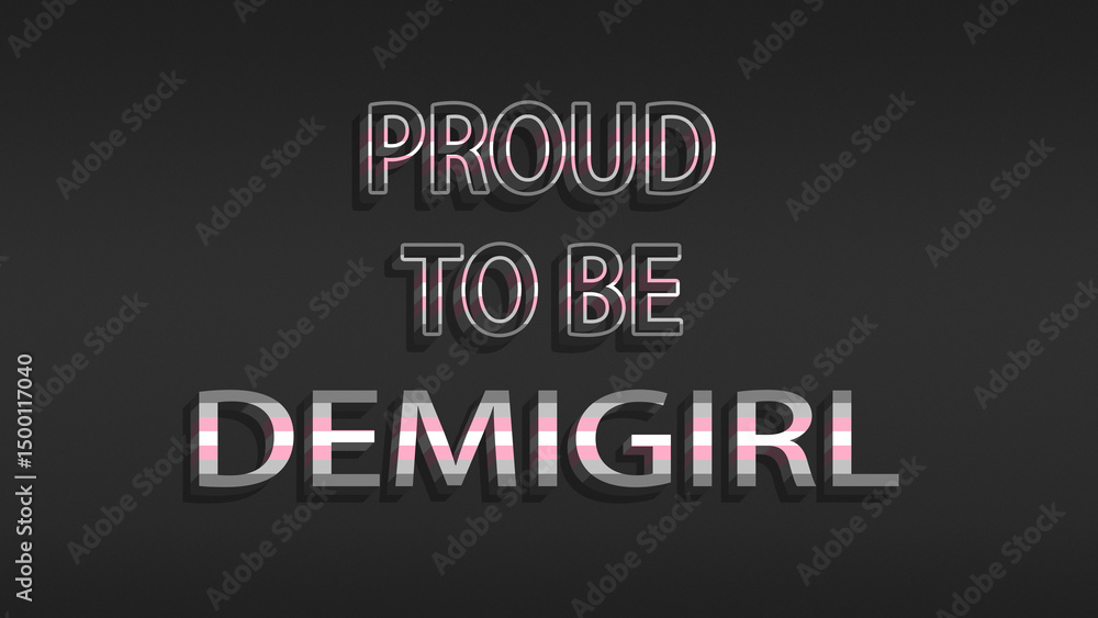 Happy Pride Month Demigirl Pride Flag Horizontal Background Happy Pride Month Demigirl Pride Flag Horizontal Background