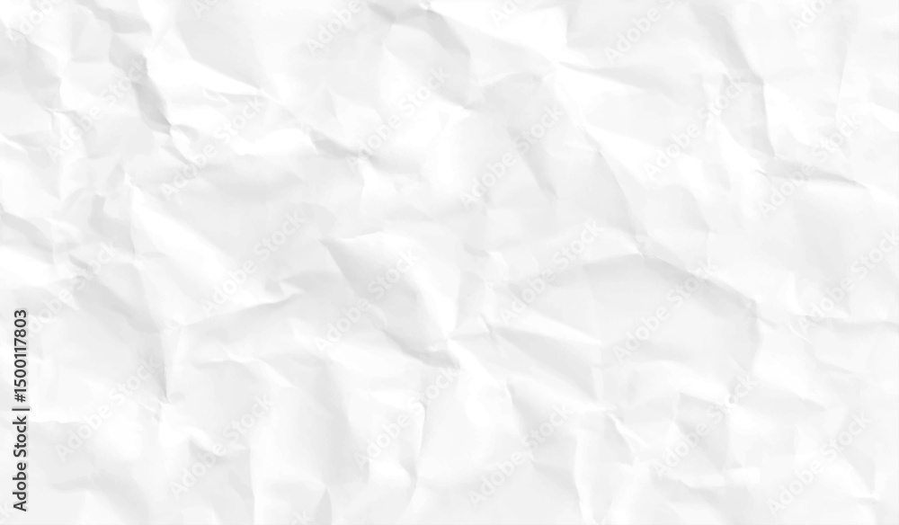 Obraz premium Crumpled white paper abstract shape background with space paper for text. Paper texture Crumpled White. Top view.