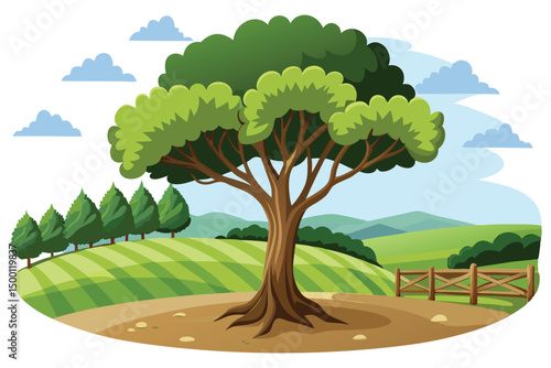 Tree in farmland