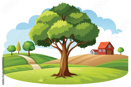 Tree in farmland