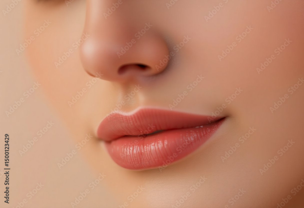 Fototapeta premium close up lips of young woman