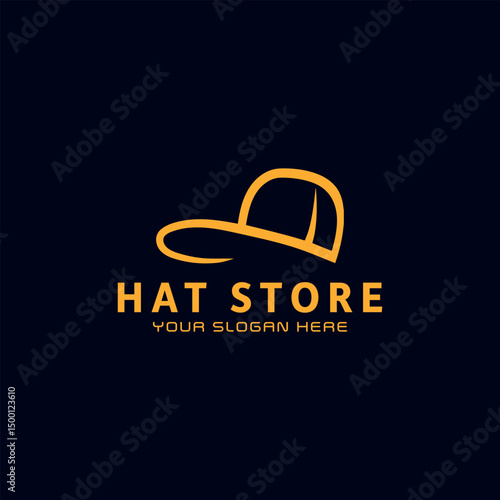hat cap store logo design vector