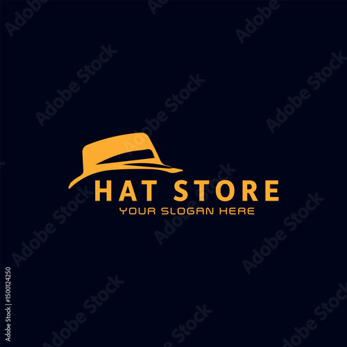 hat cap store logo design vector