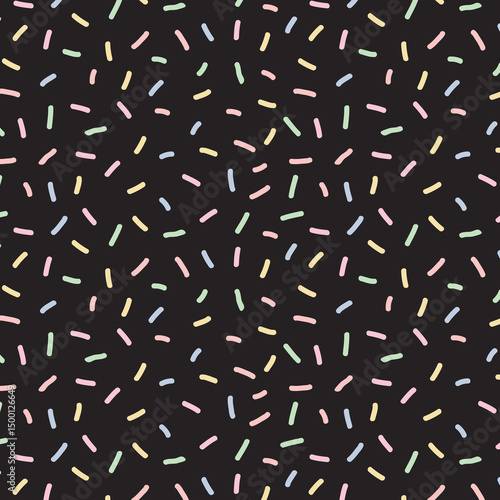 Seamless pattern with colorful sprinkles. Donut glaze background.