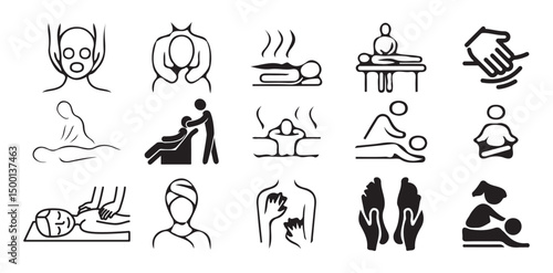 Head and Body Massage Icon Reflexology For Free Download