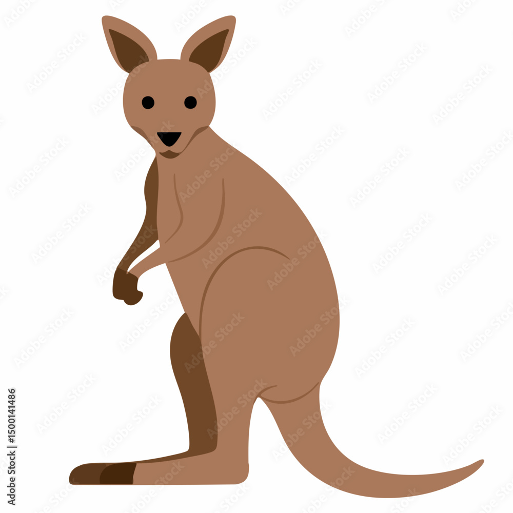 Vector Illustration of a Kangaroo. Vector image Vector Illustration of a Kangaroo. Vector image