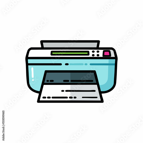 Vector illustration of a printer. Vector image