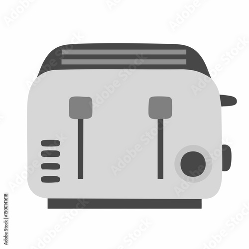 Two-Slice Toaster Illustration. Vector image
