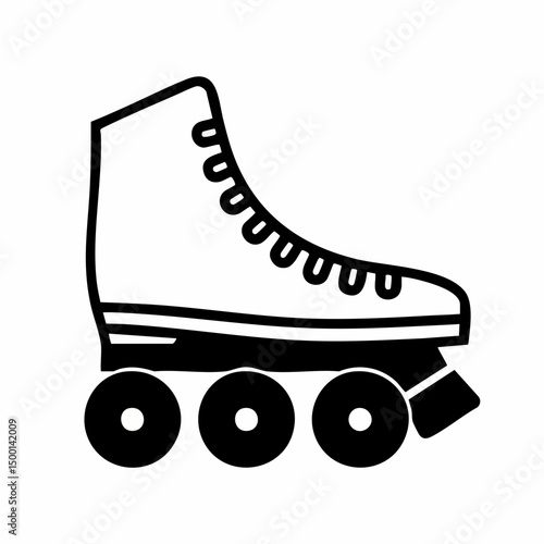 Roller skate icon. Vector image