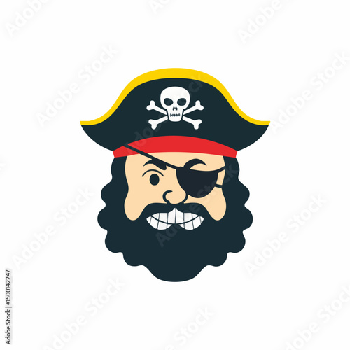 Pirate Head Icon. Vector image