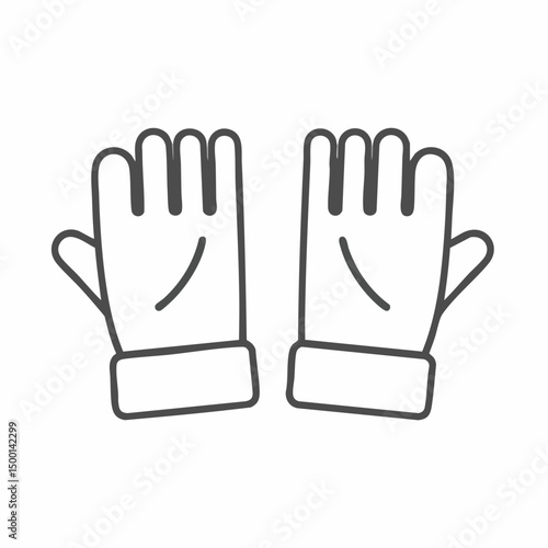 Pair of Gloves Icon. Vector image