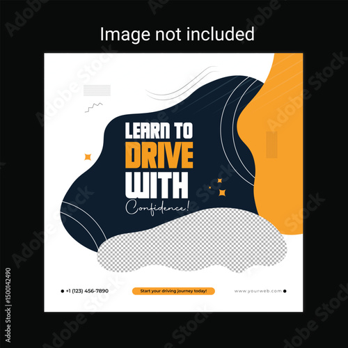 Driving School Instagram Banner Template
