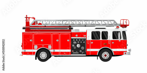 Firetruck with Extendable LadderVector image