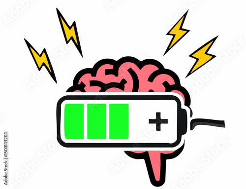 Brain Power Meter. Vector image