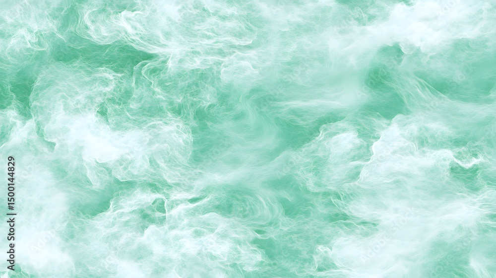 Obraz premium Abstract Mint Green Cloud Swirl Background Texture