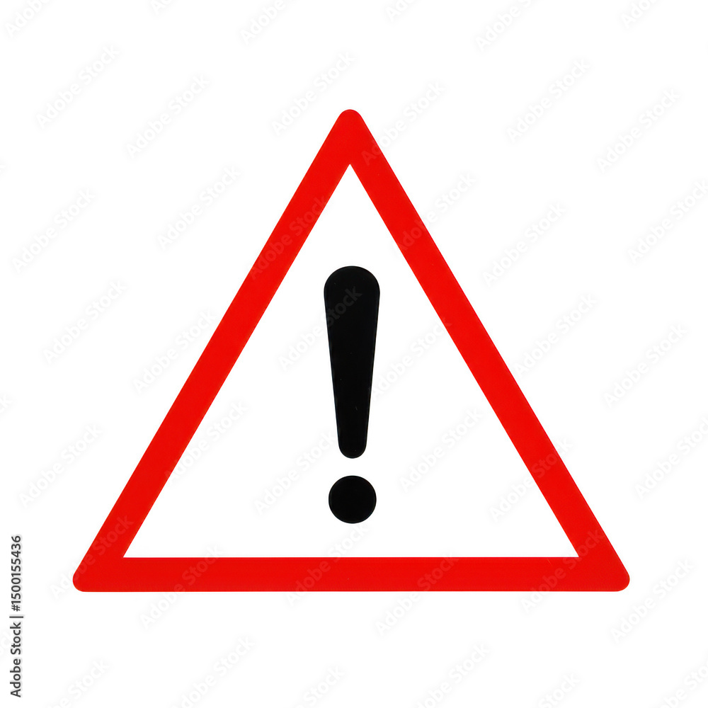Red triangle warning sign exclamation mark isolated on transparent background Red triangle warning sign exclamation mark isolated on transparent background