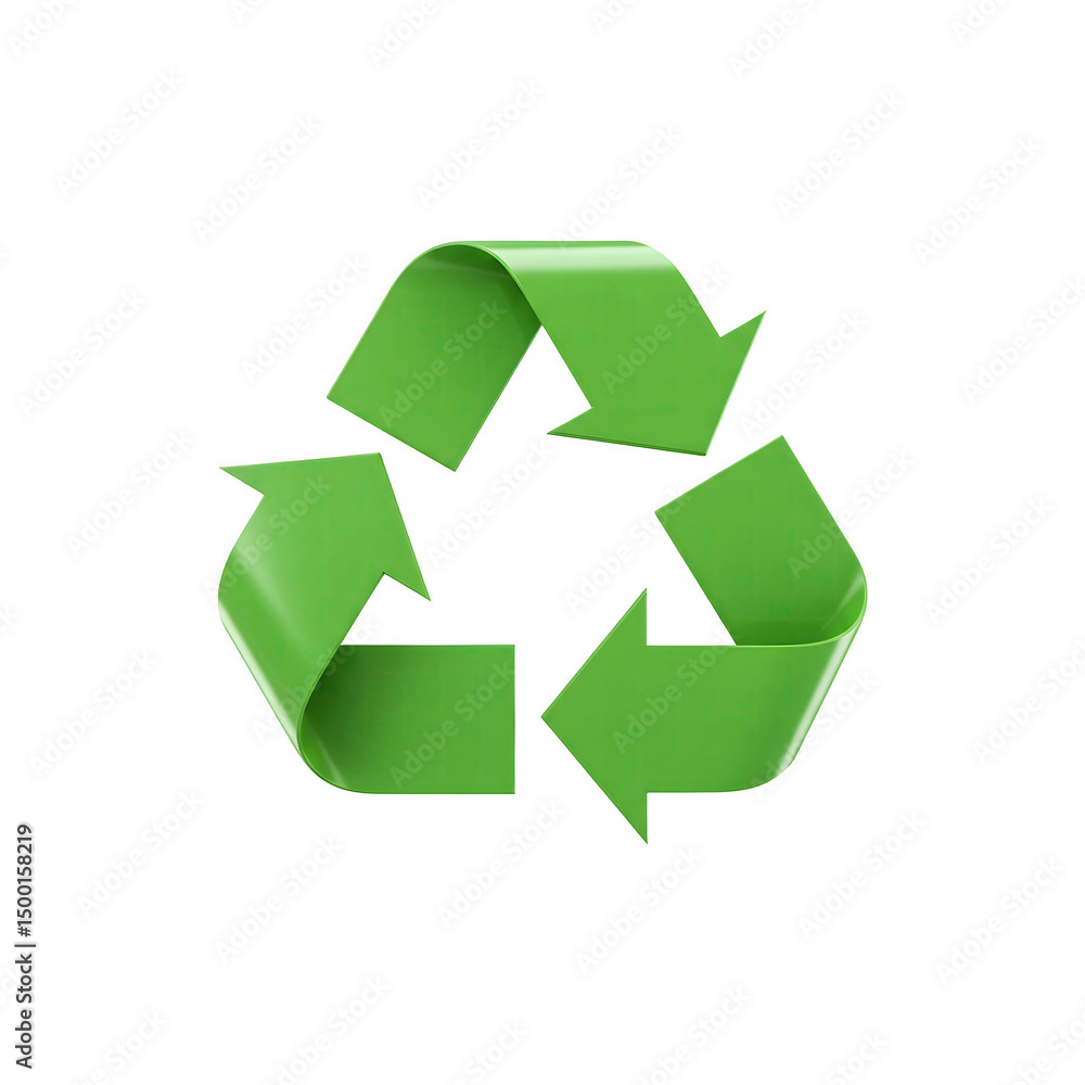 Fototapeta premium Green Recycling Symbol Representing Sustainability and Ecology