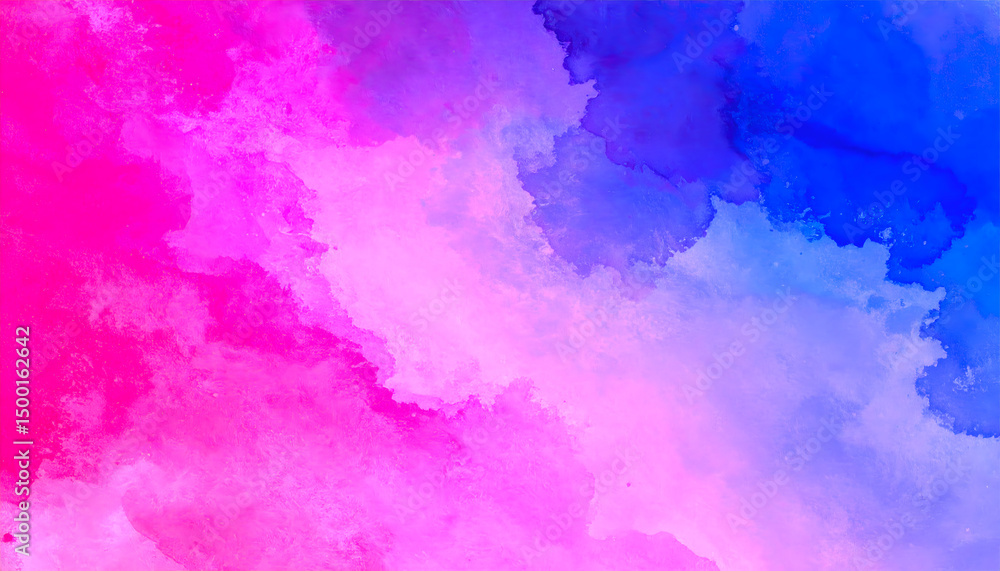 Fototapeta premium Abstract watercolor. Blue purple violet fuchsia magenta pink abstract background