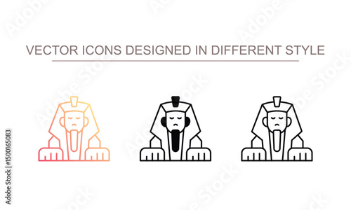 Sphinx Of Gizeh icon design with white background stock illustration