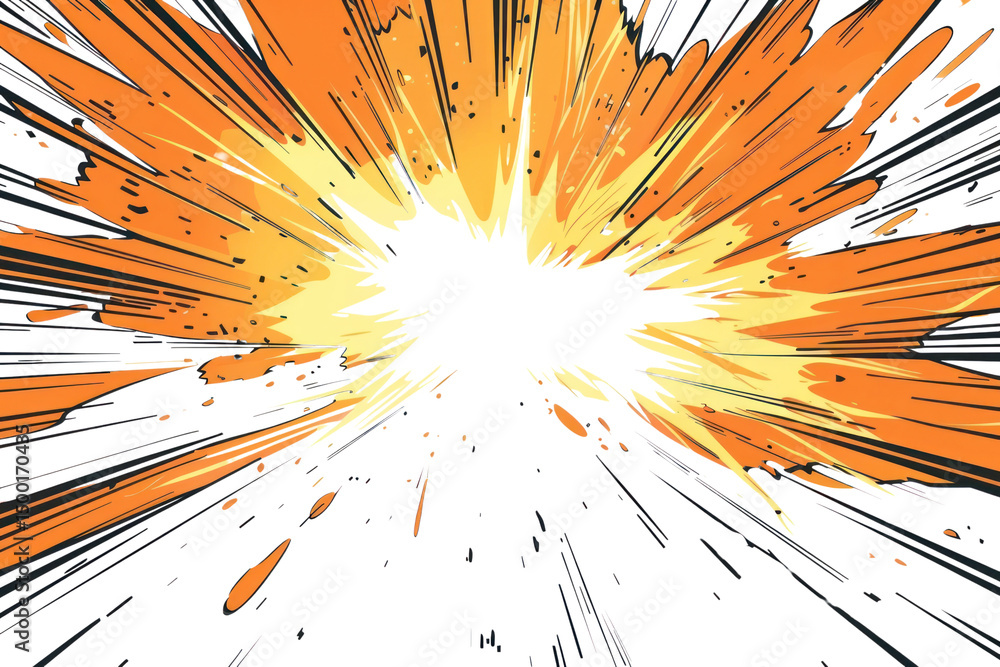 Obraz premium Dynamic comic explosion illustration