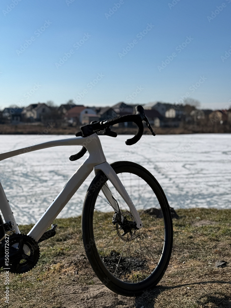 Fototapeta premium Cycling Adventure in the Countryside with a Road Bike