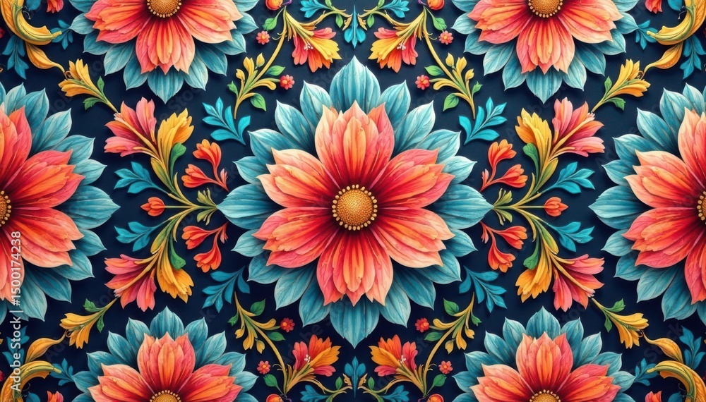 Intricate floral design, repeating seamlessly , wallpaper, print Intricate floral design, repeating seamlessly , wallpaper, print