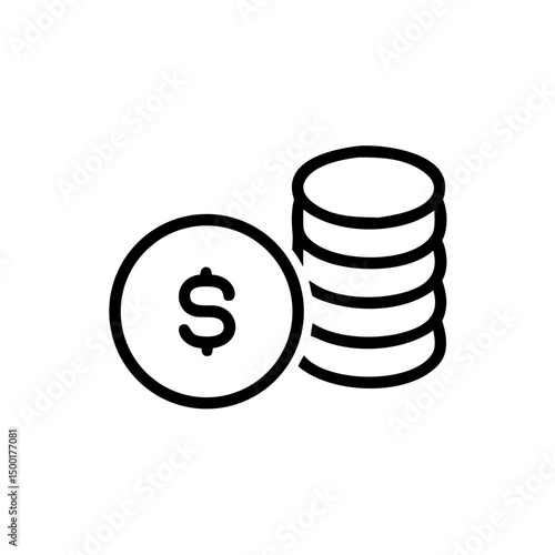 Dollar coins stacked up representing financial growth and investment potential