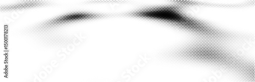 Halftone dot pattern background with gradient comic overlay duotone grid. Vector bg fade effect with manga pixel paper noise texture. Semitone grain vintage bitmap wave tone creates gritty pop art.