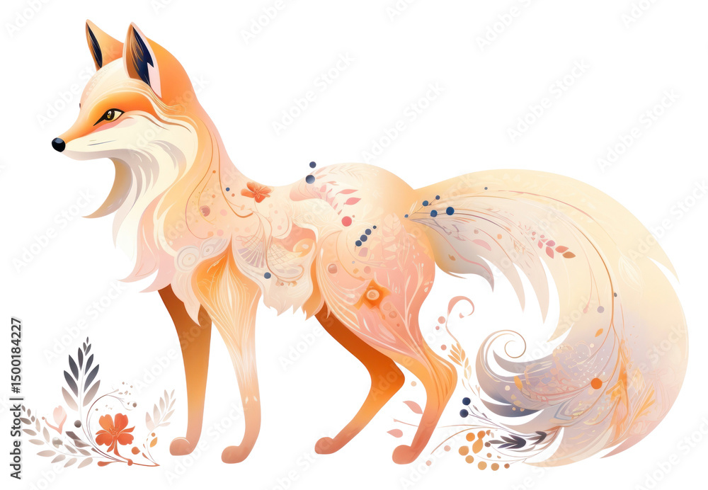 Obraz premium PNG Fox drawing animal mammal.