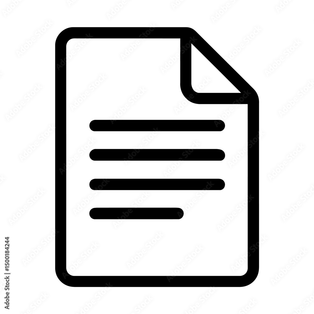 Simple Document File Outline Icon for Digital Documents Simple Document File Outline Icon for Digital Documents