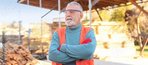 Mature male carpenter at sa...