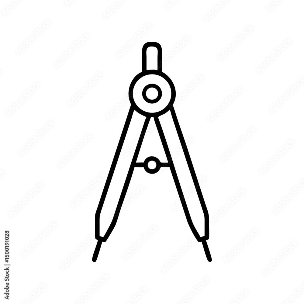 Compass drawing tool vector illustration perfect for architecture and engineering design use cases on transparent background Compass drawing tool vector illustration perfect for architecture and engineering design use cases on transparent background