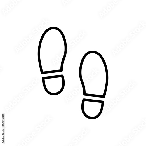 Footprint Icon – Vector Outline Isolated