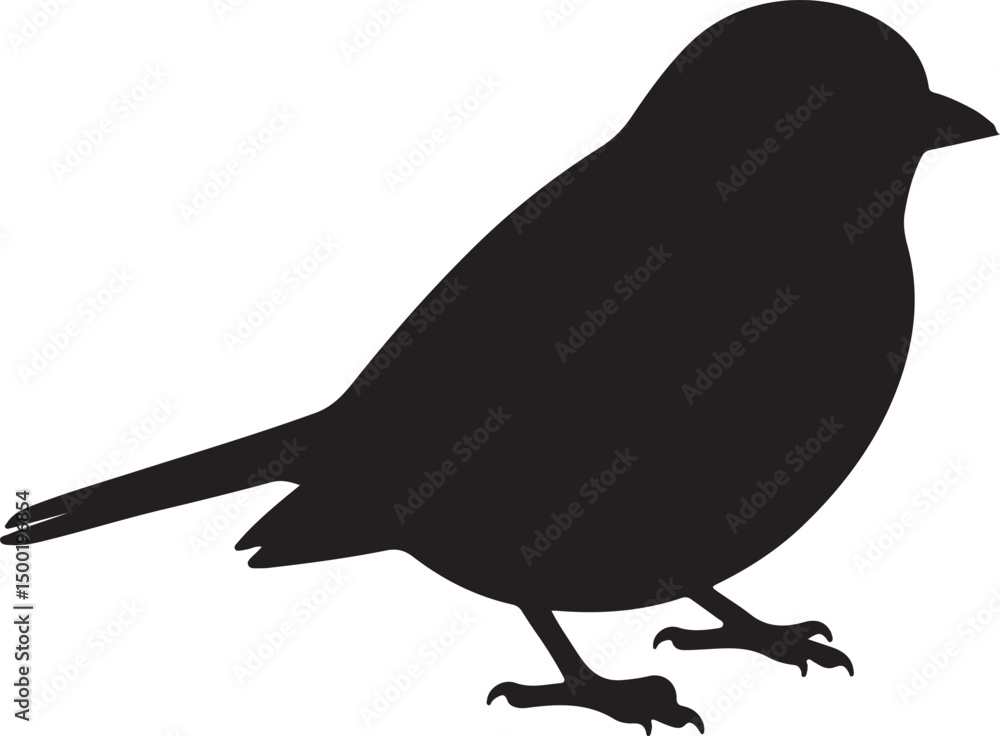 Fototapeta premium Cuckoo Solid Vector Silhouette