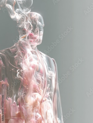 Smoky Figure, Studio, Abstract, Fashion, Conceptual Art