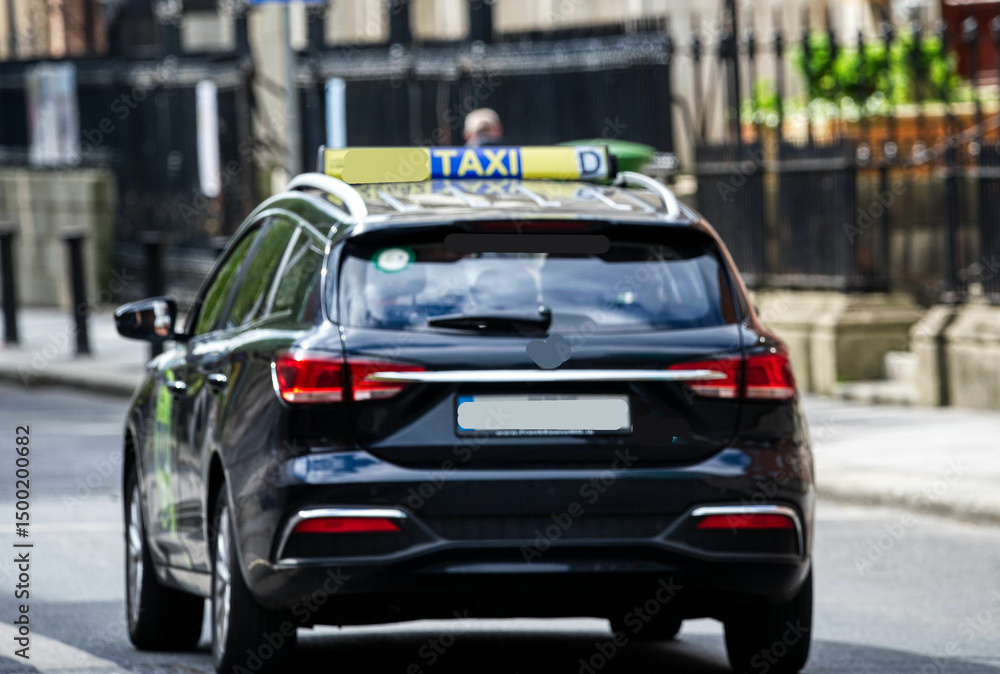 Obraz premium taxi in dublin ireland