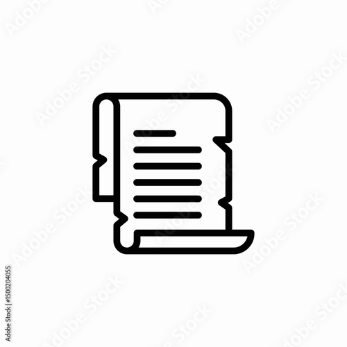 ancient scroll icon sign vector