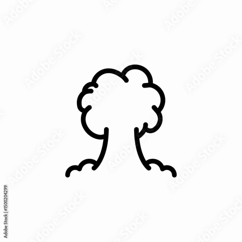 atomic explosion icon sign vector
