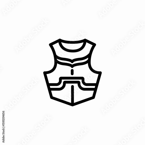 body armor icon sign vector