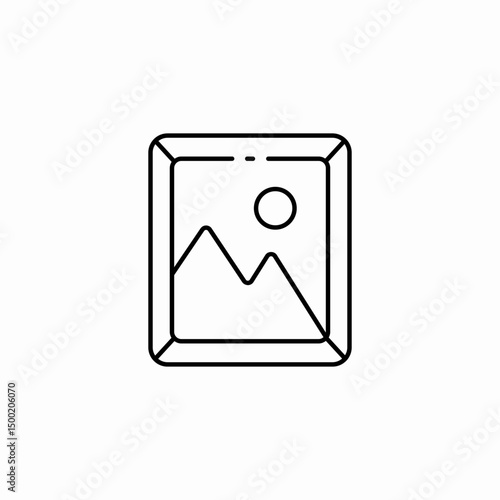 picture frame icon sign vector
