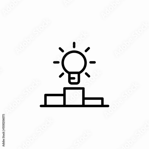 podium idea icon sign vector